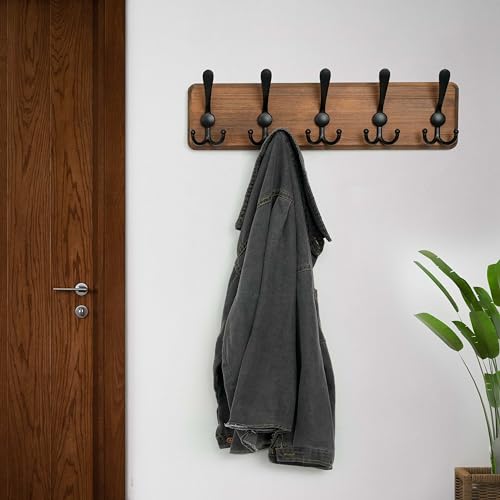 WEBI Coat Rack Wall Mounted,Wood Coat Hooks Wall Mounted,16