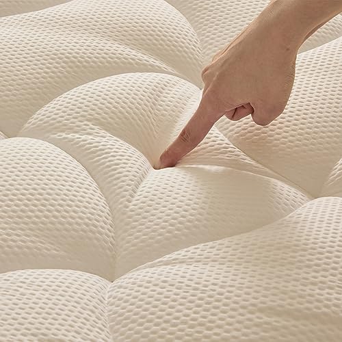 SLEEP ZONE Cooling Mattress Topper Cal King, Premium Zoned Quilted Mattress Pad, Pillow Top Mattress Protector Cover, Machine Wash Durable, Deep Pocket 8-21 inch, Silver Grey, Cal King