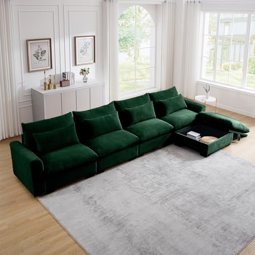 Corduroy L Shaped Sofa Couch 157.5