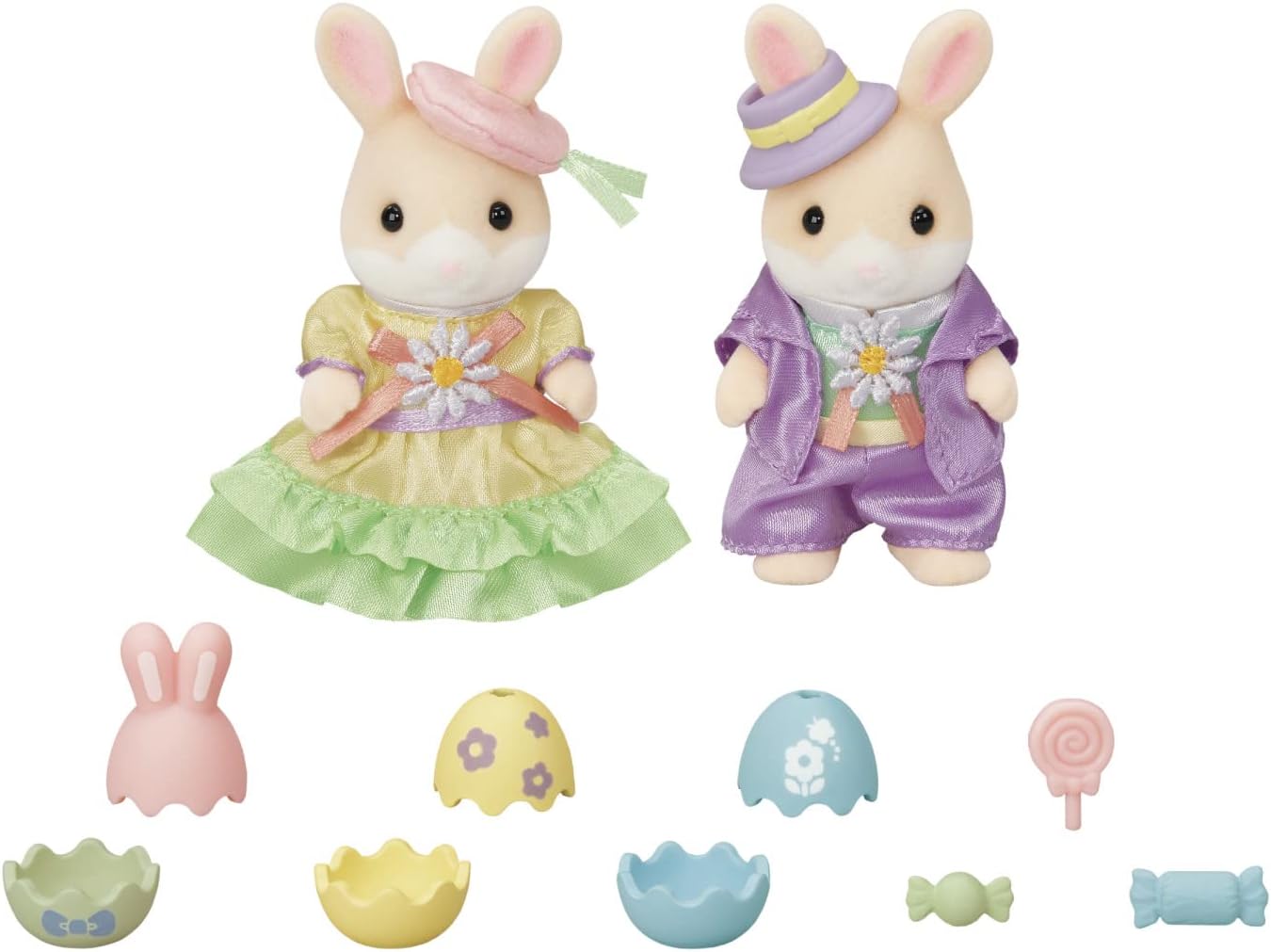 Calico Critters Easter Celebration Set, Limited Edition Doll Playset with 2 Figures and Accessories