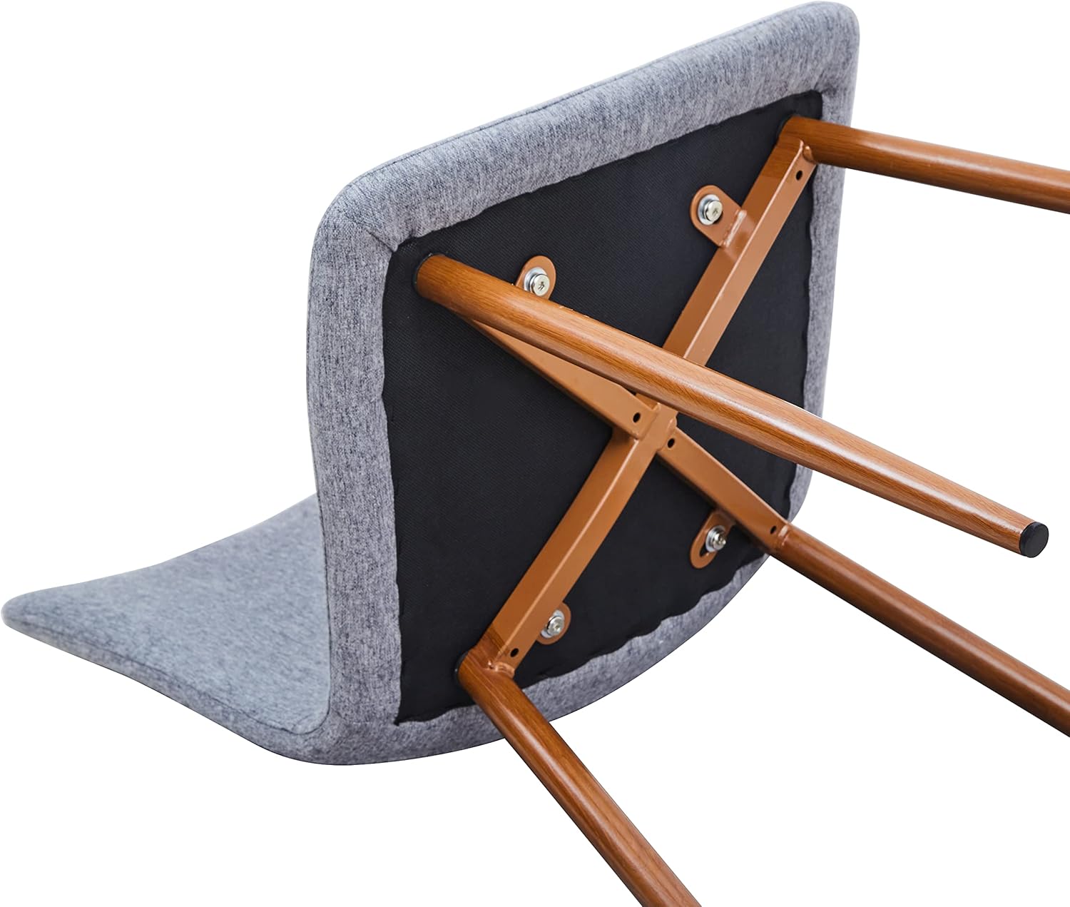 Fabric Cushion Seat Back, Kitchen Dining Chairs Set of 4, Modern Living Room Chair Upholstered Dining Accent Chairs with Mid Century design & Wooden Legs