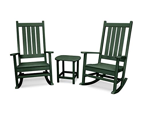 POLYWOOD Vineyard 3-Piece Rocking Set (White)