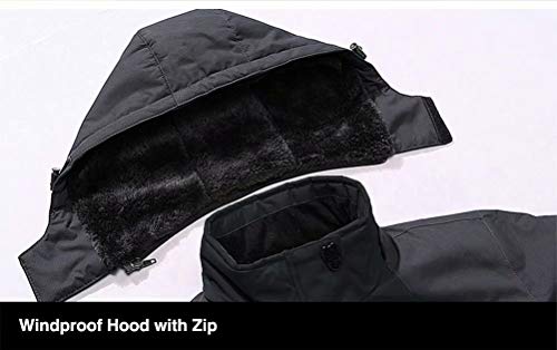 MAGCOMSEN Men's Winter Coats Water Resistant Ski Snow Jacket Warm Fleece Jacket Parka Raincoats With Multi-Pockets