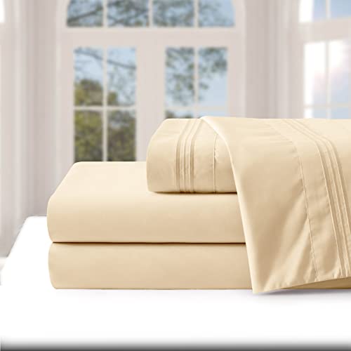 Extra Deep Pocket Queen Sheet Sets - Hotel Luxury 1800 Thread Count Sheets & Pillowcases - Microfiber Bedding Set up to 24