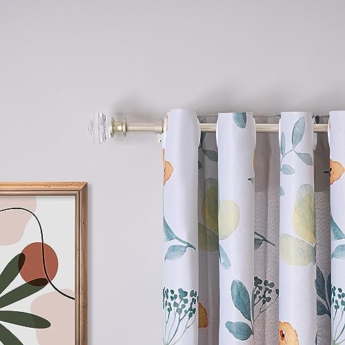 Acrylic Square Finials Curtain Rod，3/4