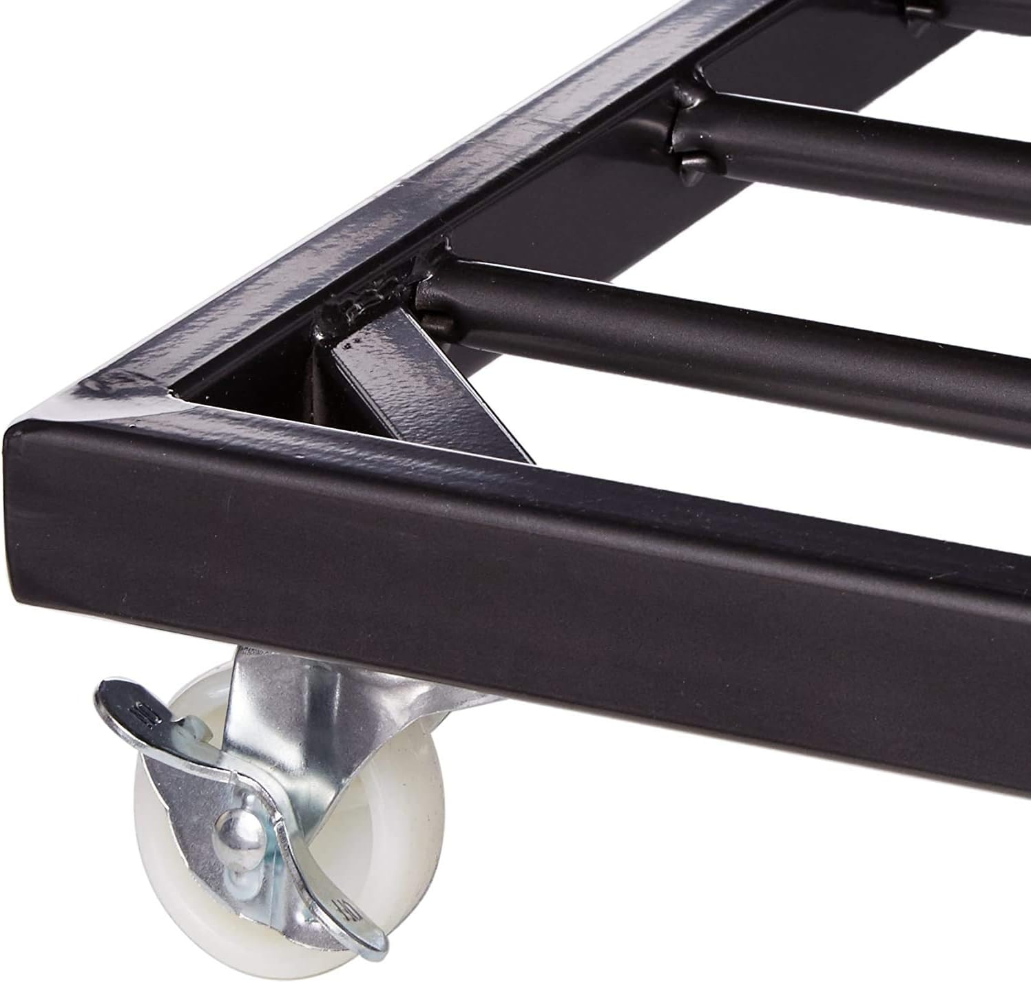 BOWERY HILL Metal Frame Twin Bed with Trundle in Black and Silver Including Bookcase