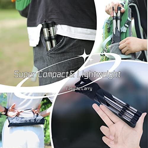 Portable Camping Stool with Side Pocket Camping Seat 12.5in Foldable Comfortable Widening Heightening for Travel Camping Fishing Hiking Gardening Picnic Beach BBQ Outdoor…