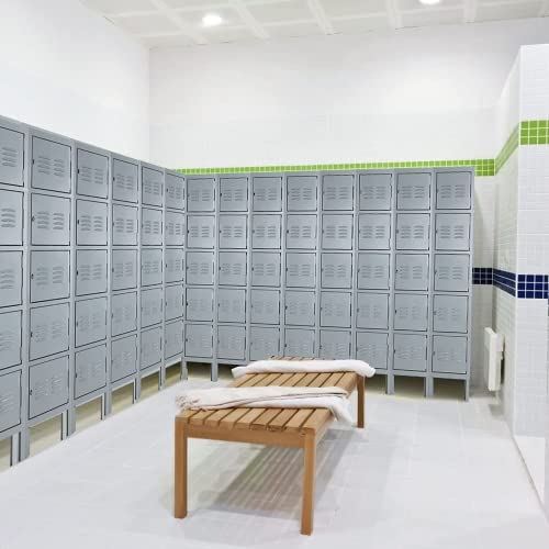 Bonusall Employees Lockers,Metal Office Storage Locker with 6 Door, Tall Steel Lockers with Keys and Lock for School, Gym, Home, Garage,Black