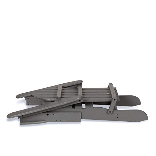 POLYWOOD PWS119-1-TE Classic Adirondack 5-Piece Conversation Set, Teak