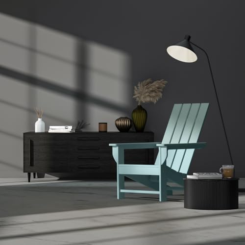 Adirondack Chair, 110°Ergonomics Plastic Extra Tall Adirondack Chairs, HDPE All-Weather Plastic Patio Outdoor Chair, High Foamed Polyethylene Fire Pit Chair(Teak)