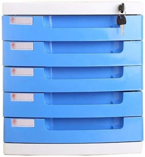 File Cabinet Desktop File Cabinet, 5-Layer Drawer Storage Organization, with Lock/Blank Label，Suitable for Office Supplies (Color : B1)