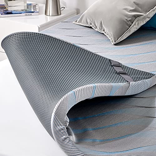 SLEEP ZONE 2 Inch King Mattress Topper Cooling Gel Memory Foam with Adjust Straps & Zippered Cool-to-The-Touch Cover, King