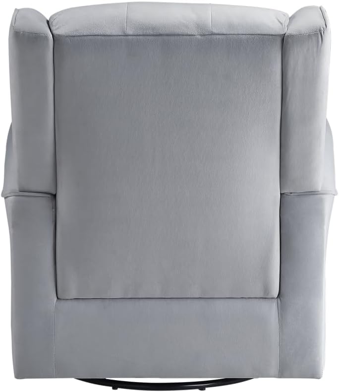 Zeger Swivel Chair w/Glider, Gray Fabric LV