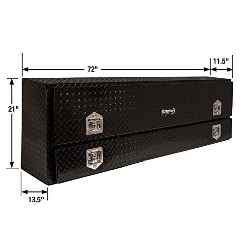 Buyers Products - 1705641 Contractor Toolbox With Bottom Drawers, Diamond Tread Aluminum, 72 Inches