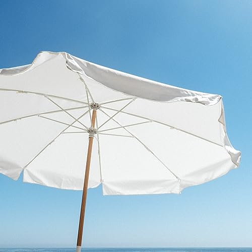 Business & Pleasure Co. Amalfi Umbrella - 7.2' Boho Beach Umbrella - Large & Sturdy Yet Lightweight - UPF 50+ UV-Resistant Canvas