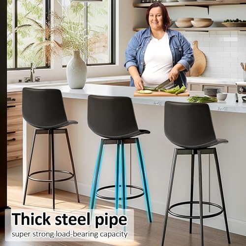 Swivel Counter Height Bar Stools, Armless 26