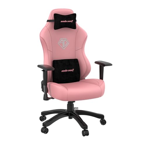 Anda Seat Phantom 3 Fabric Gaming Chairs for Adults - Large Wide Seat Gaming Chair with Lumbar Support, Comfortable Premium Video Gaming Seats with Headrest - Grey Gaming Chair with Cushion