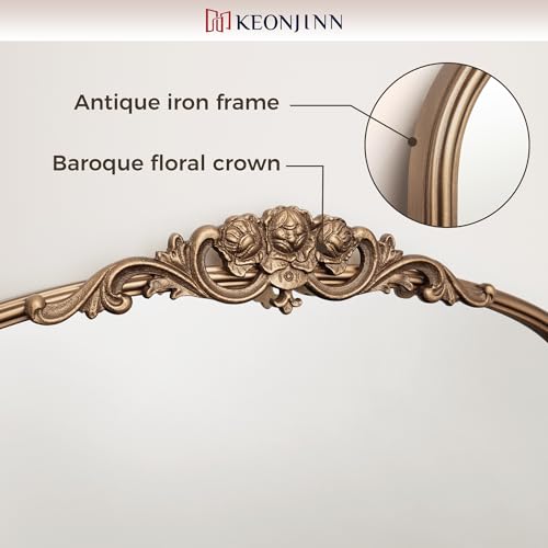 Keonjinn Gold Vintage Mirror for Wall, 24