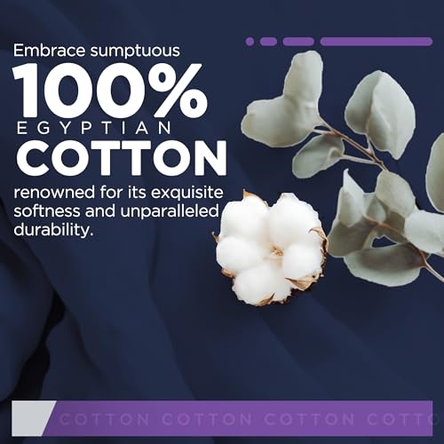 CharlottelyHues Luxury 100% Egyptian Cotton Bed Sheets - 1000 Thread Count 4-Piece Queen Sheets Set, Long Staple Cotton Bedding Sheets, Sateen Weave, Hotel Sheets, Fits Upto 18