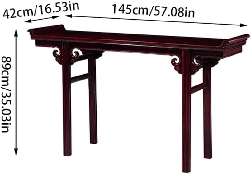 Meditation Altar Table All Solid Wood Altar Table, Entrance Table, Buddhist Altar Chinese Altar Strip Table, Home Living Room Zen Buddhist Altar Table Tea Table Small Table