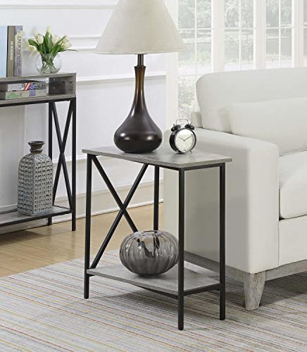 Convenience Concepts Tucson Wedge End Table, Faux Birch / Black