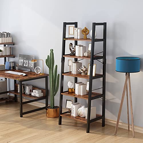 5 Tier Bookcase Bookshelf 68.9” Tall Bookcase Shelf Storage Organizer Modern Book Shelf Freestanding Storage Shelving Unit