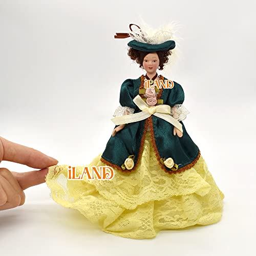 iland Dollhouse People 1/12 scale, Dollhouse Family Doll incl Mum Dad Girl Boy Baby (Modern Family 5pcs)