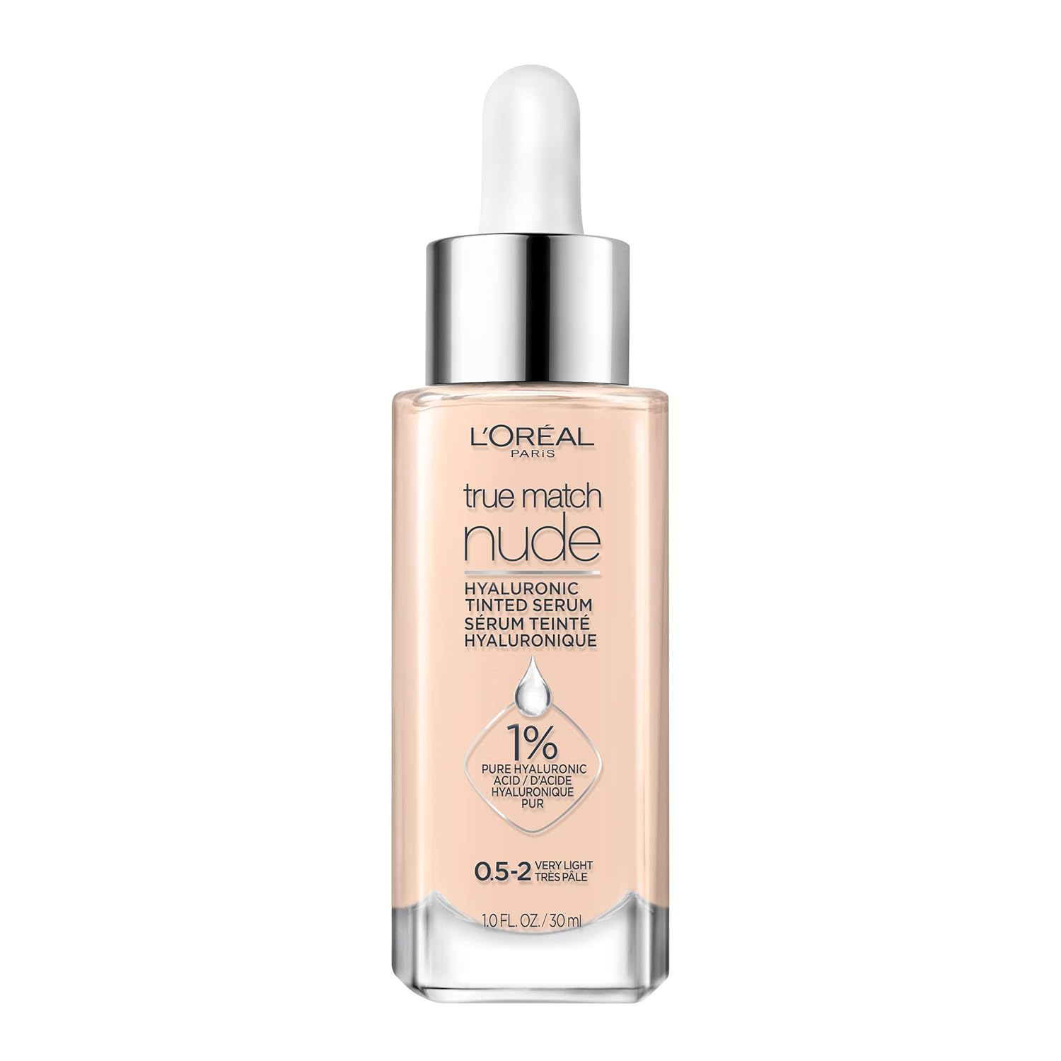 L'Oreal Paris True Match Nude Hyaluronic Tinted Serum Foundation with 1% Hyaluronic acid & L’Oréal Paris Makeup True Match Lumi Glotion Natural Glow Enhancer Lotion, Fair, 1.35 Ounces