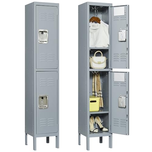 Employee Storage Locker,6 Door Storage Locker，Metal Locker for Employees Office Steel Gym Lockers with Card Slot Office Storage Lockers for Home,School(Black)