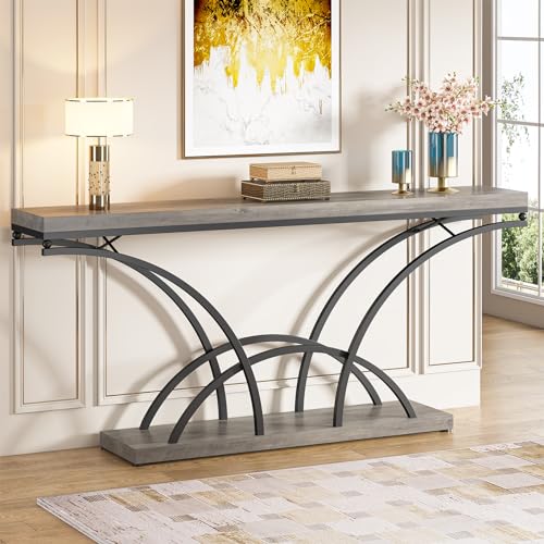 Console Sofa Table with Half-Moon Legs, Modern Accent Tables for Entryway, Living Room