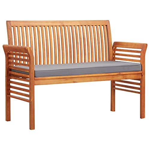 2-Seater Patio Bench with Cushion,Street Bench,Picnic Bench,Entryway Bench,Poolside Bench,Backyard Bench,Armchair,for Garden,Porch,Park,Front Door,Balcony,Outdoor,Lawn,47.2