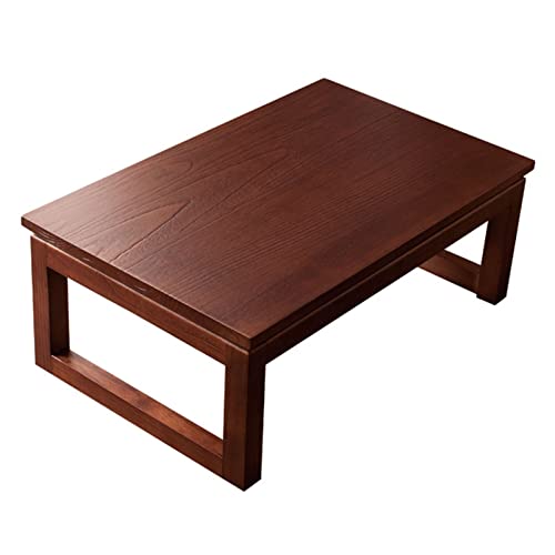 Apartment Small Coffee Table Low Floor Table Wooden Coffee Table Low Wooden Table Dining Table Office Table for Sitting On The Floor (Color : Brown, Size : 70x45x30cm) (Brown 50x40
