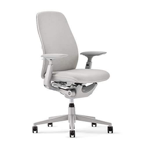 Haworth Zody Upholstered Dual Posture Desk Chair - Stylish and Ergonomic Office Chair with Lumbar Support (Steel)