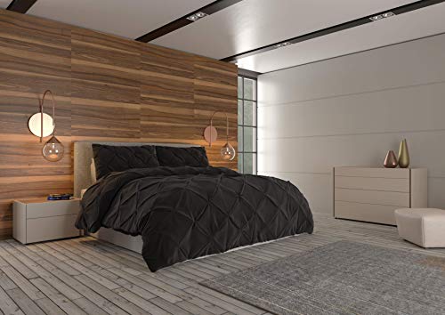 Nestl King Comforter Set Pinch Pleat Comforter, Bedding Comforter Sets, Comforter Set for King Bed, Pintuck Comforter Set King/Cal King Size, Down Comforter with 2 Pillow Shams, 3-Piece - Silver Gray