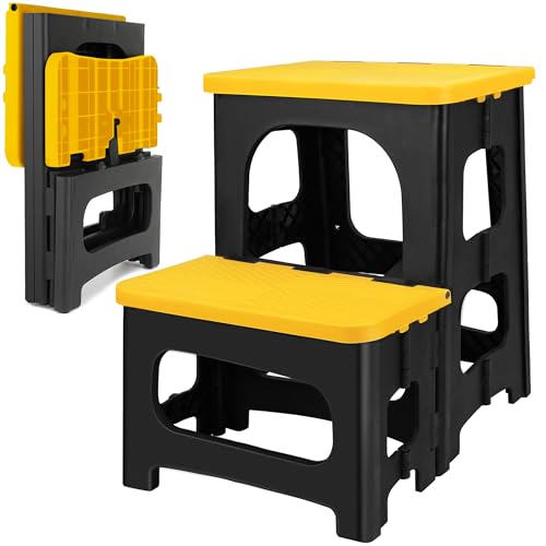 Folding 2-Step Stool, Non-Slip Portable Footstool 8