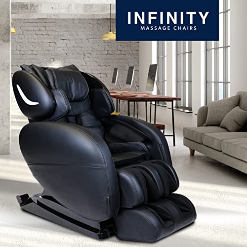 Infinity Smart Chair X3 3D/4D Massage Chair with S-Track Reclining, Spinal Decompression Stretch, Bluetooth Audio Compatibility, Lumbar Heat, Chromotherapy, and Reflexology Foot Rollers, (Black)
