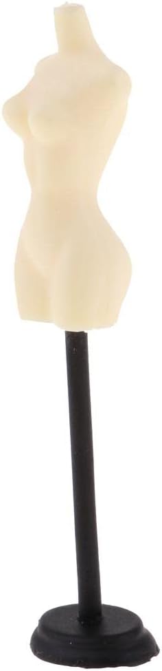 1:12 Scale Black Miniature Dollhouse Mannequin - Metal Display Stand for Doll Clothes - Elegant 1/12 Dollhouse Decorations Kit - for Dollhouse Furnishings and Hand Crafts