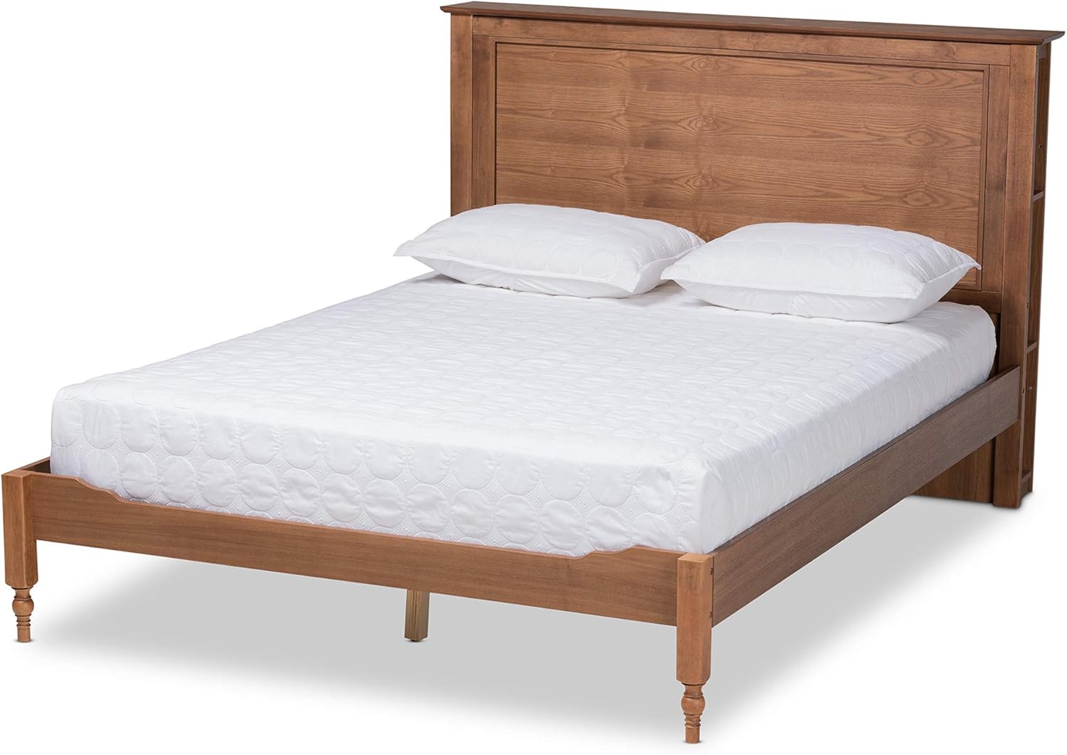 Baxton Studio Beds (Platform), Full, Ash walnut