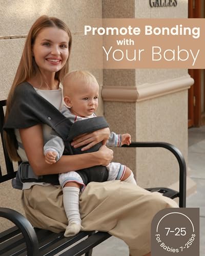 Baby Carrier Newborn to Toddler - TSRETE Baby Ergonomic and Cozy Infant Carrier with Lumbar Support for 7-25lbs