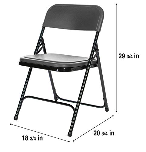 Premium Lightweight Plastic Folding Chair, White