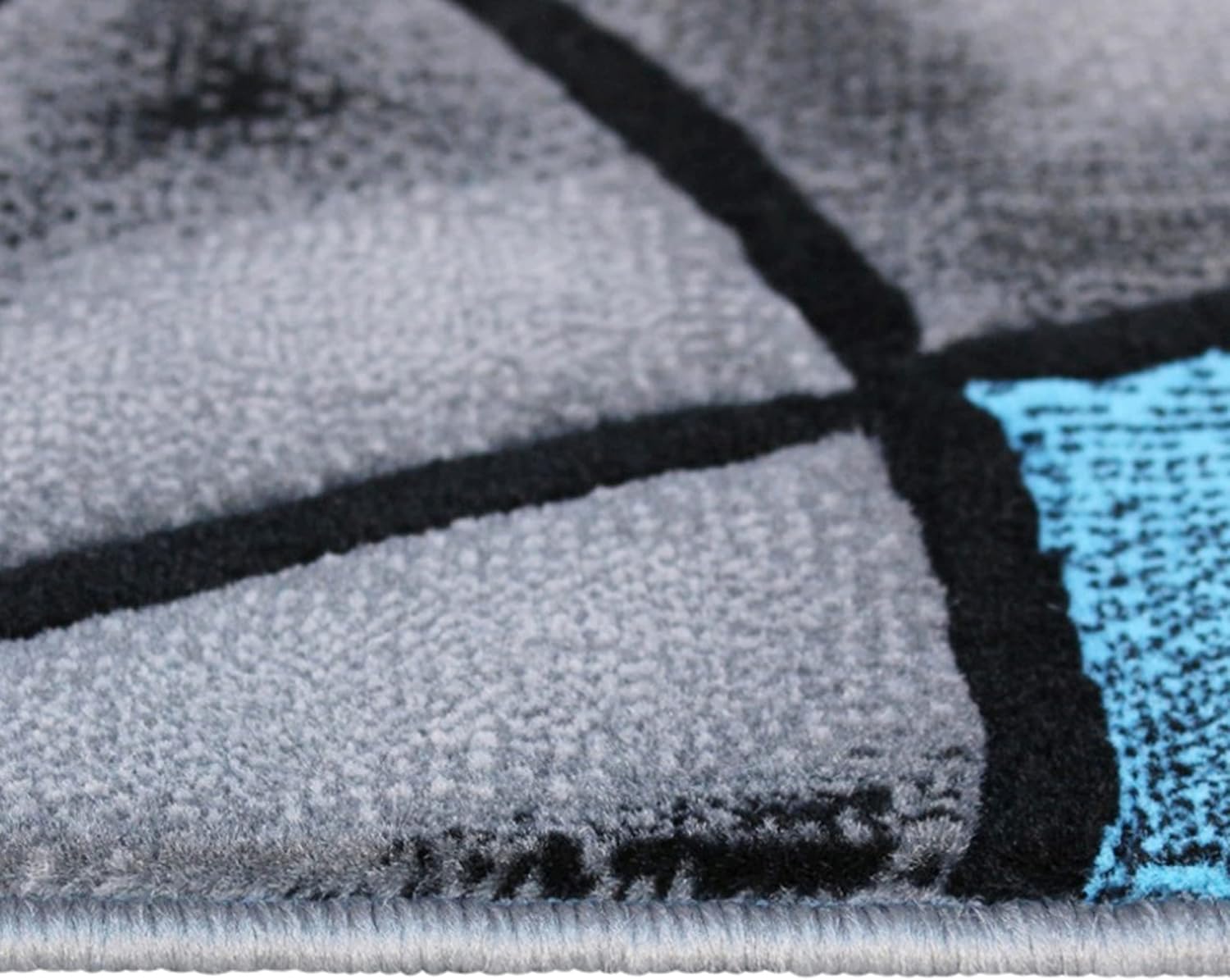 Flash Furniture Jubilee Collection Abstract Area Rug - Colorfast Blue Olefin Rug - 5' x 7' Area Rug - Jute Backing - Living Room, Bedroom, & Family Room