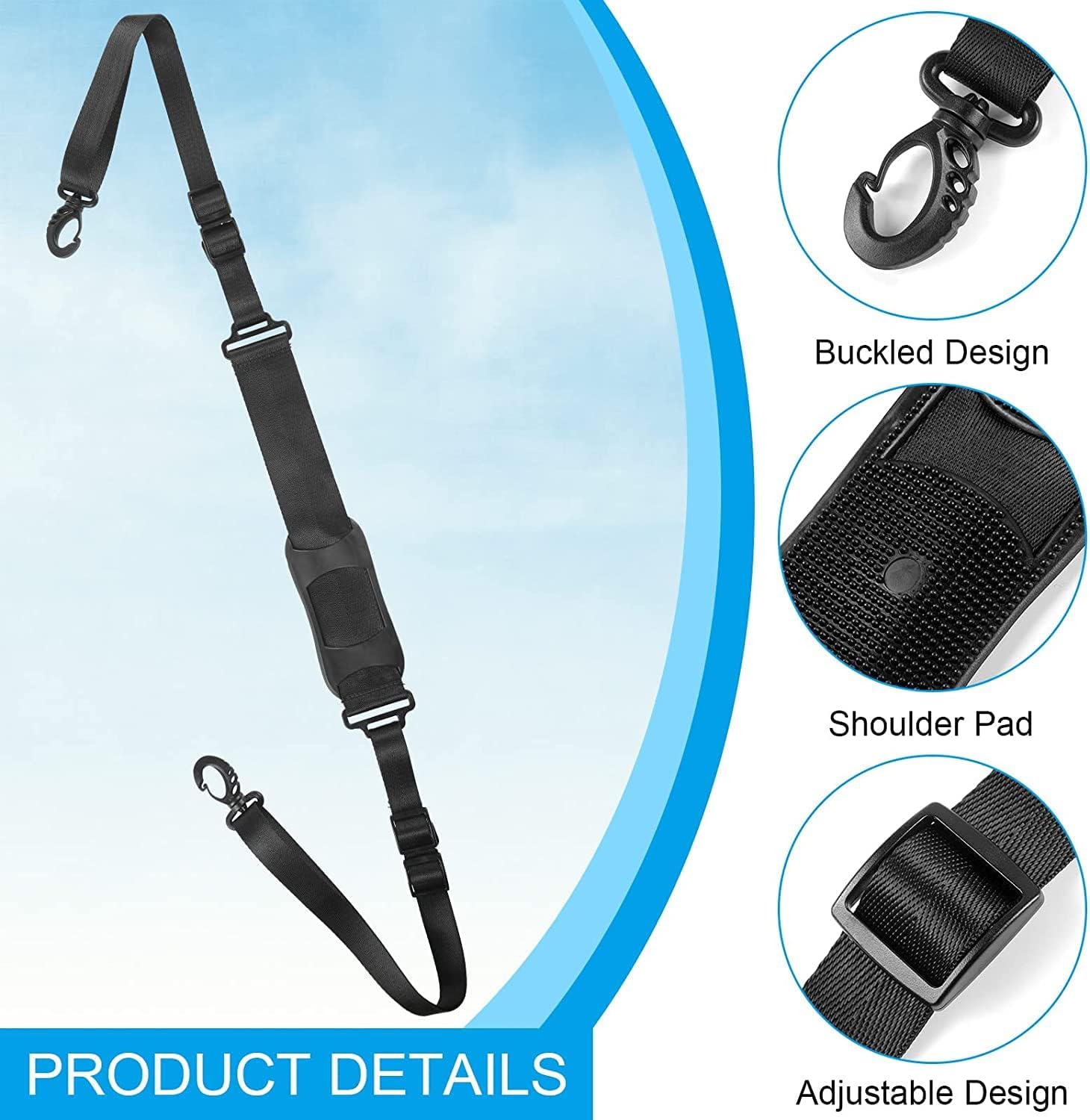 2 Pack Carry Strap for Beach Chair Folding Chair Adjustable Beach Chair Carry Strap Replacement Universal Folding Chair Shoulder Strap Replacement Carry Strap for Beaches Camping Picnics Outdoor