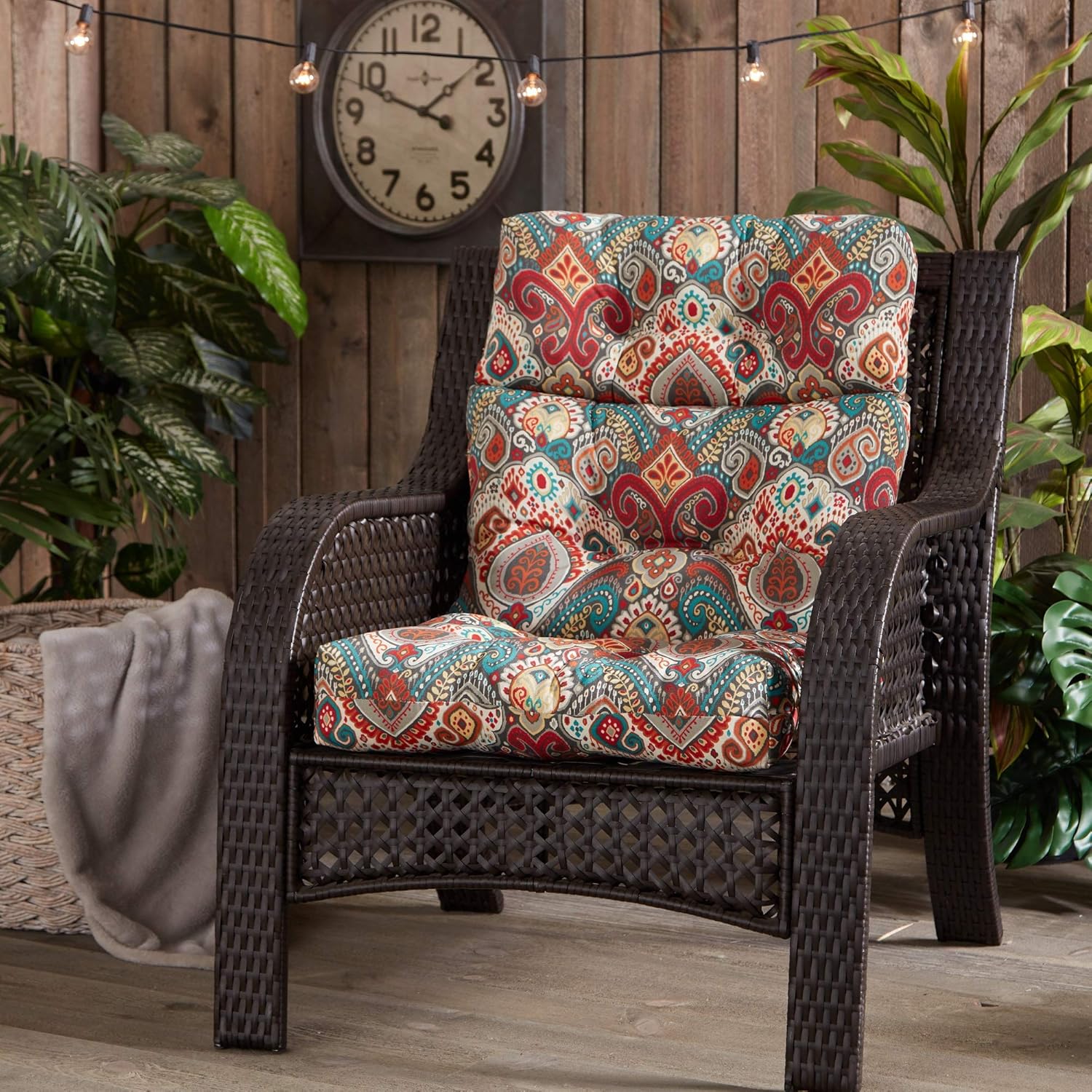 South Pine Porch Outdoor High Back Chair Cushion, 1 Count (Pack of 1), Asbury Park