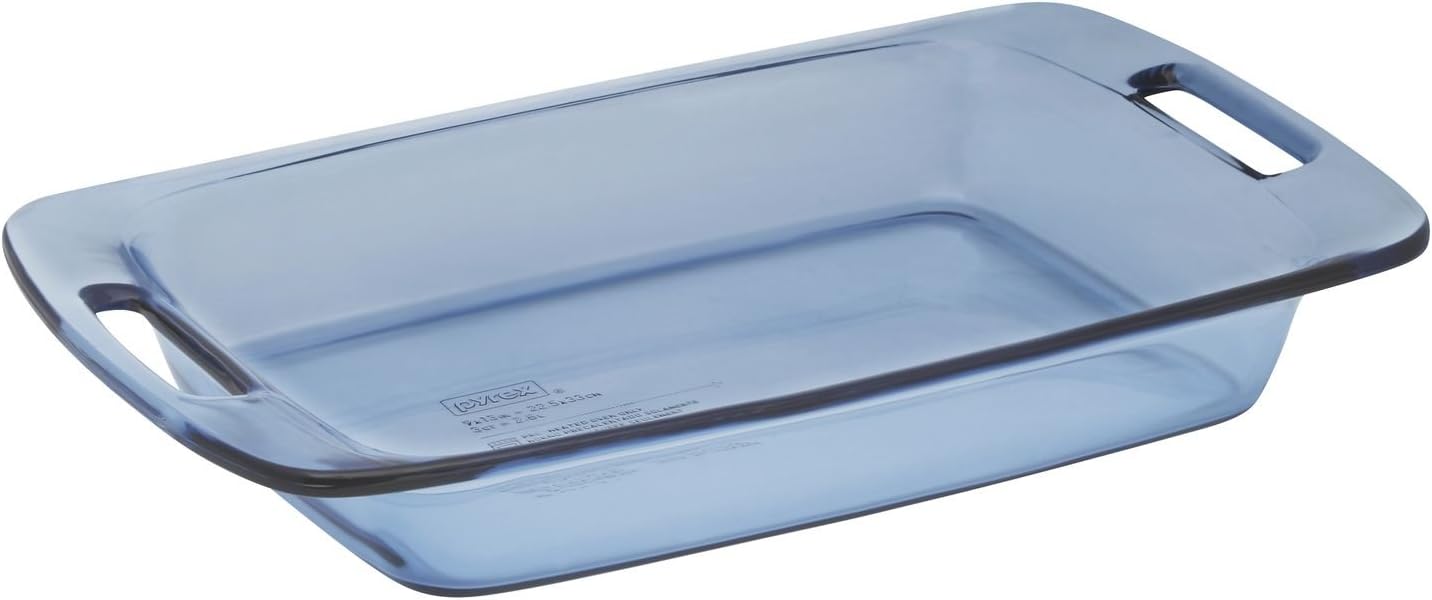Pyrex 3 Quart 2.85L Easy Grab Oblong Atlantic Blue