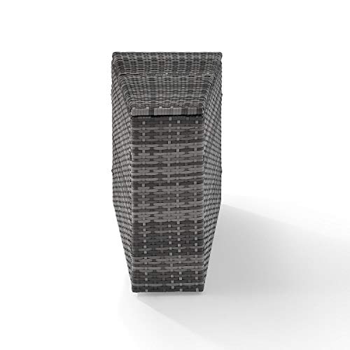 Crosley Furniture CO7210-GY Catalina Outdoor Wicker Sectional Arm Table, Gray