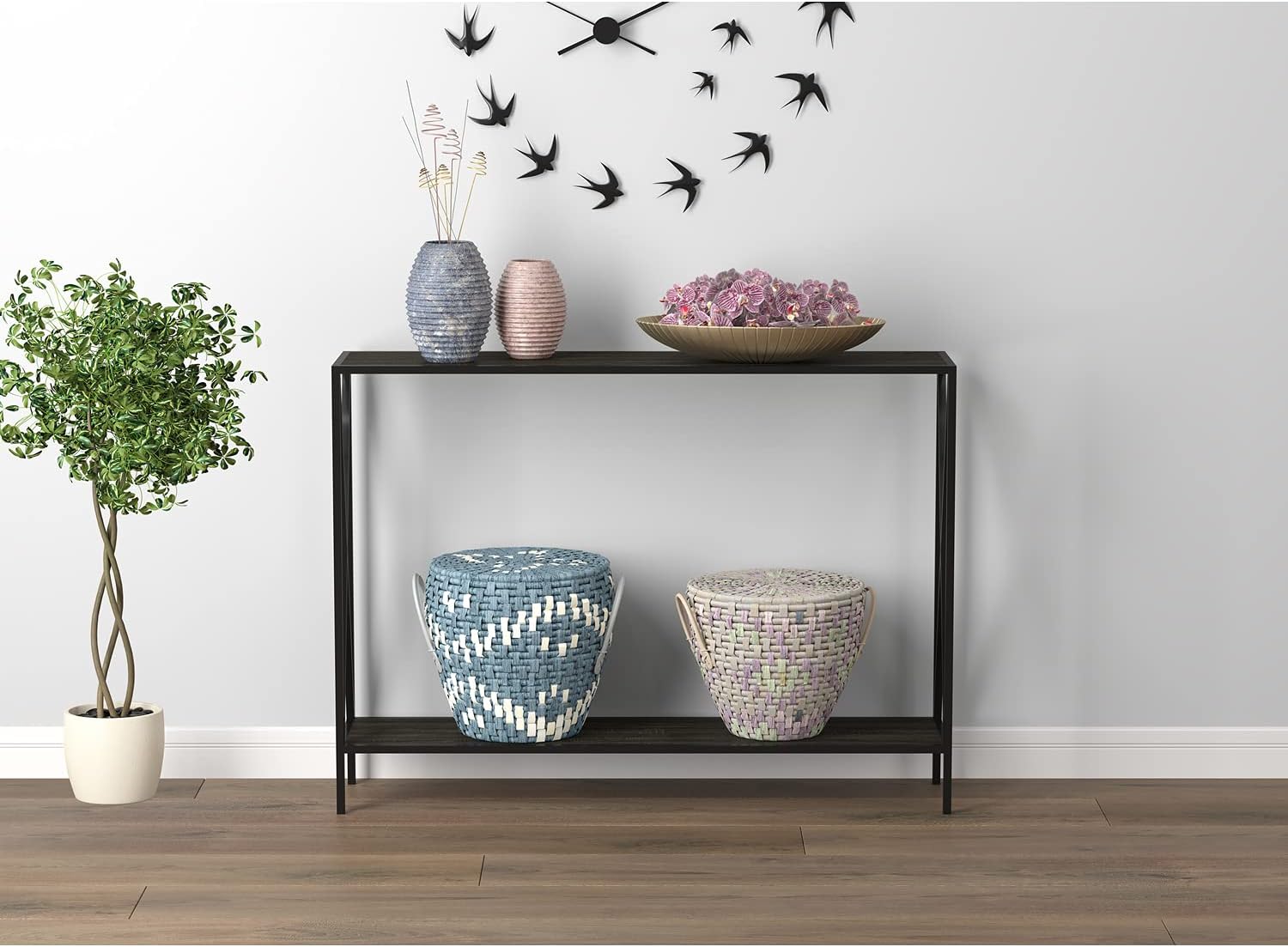 Safdie & Co. Console Table, Dark Grey