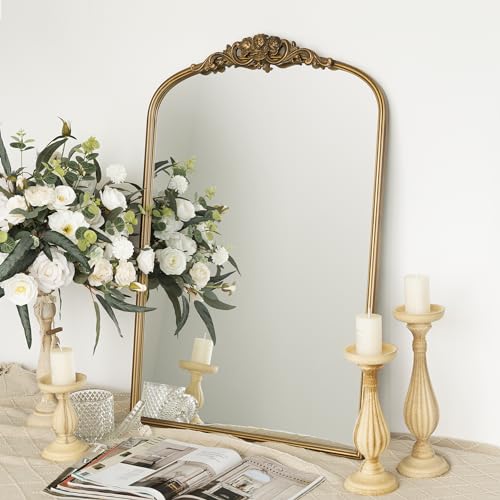 Keonjinn Gold Vintage Mirror for Wall, 24