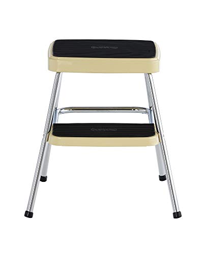 COSCO Stylaire Retro 1-Step Steel Step Stool, Yellow
