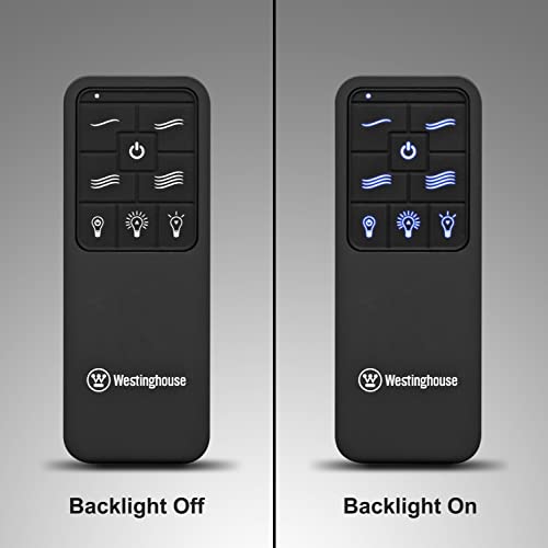 Westinghouse 7788200 Silver Backlit Ceiling Fan Remote