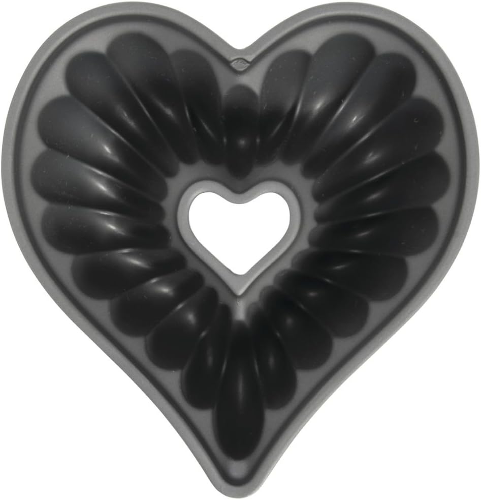 Nordicware Cast Aluminum Heart-in-Heart Pan, Commercial Non-Stick